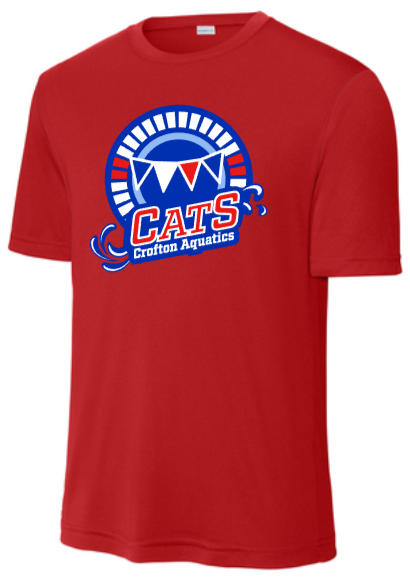 CATS Swimming - Performance Short Sleeve T Shirt