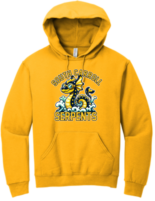 South Carroll Serpents - Hoodie Sweatshirt (Gold, White or Black)