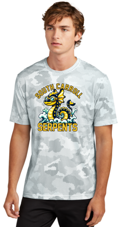 South Carroll Serpents - White Camohex - Short Sleeve T Shirt