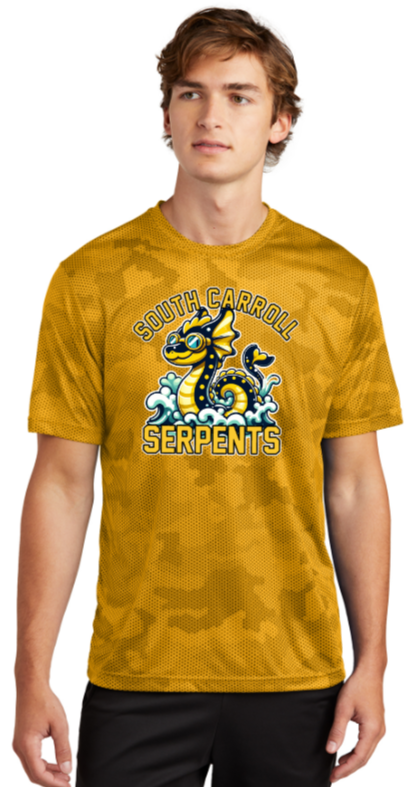 South Carroll Serpents - Gold Camohex - Short Sleeve T Shirt