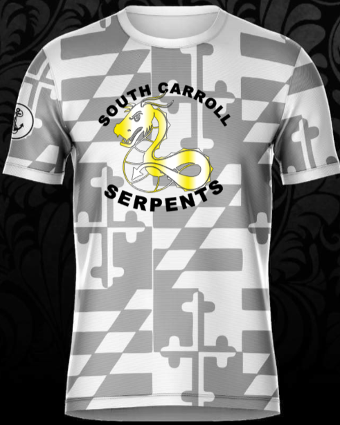 South Carroll Serpents - MD Flag Ghost Simple Short Sleeve Shirt