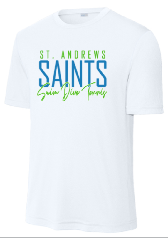 St. Andrews - Saints White Performance Short Sleeve Shirt