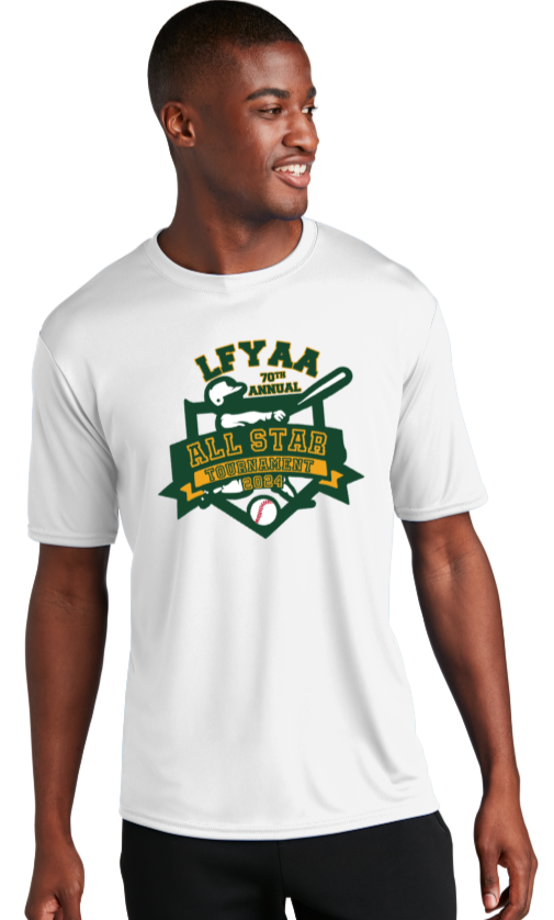 2024 LF ALLSTAR - WHITE Performance Short Sleeve T Shirt - Team Names on Back