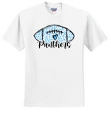 Panthers Homecoming - Panthers Love Football SS T Shirt (White or Grey)