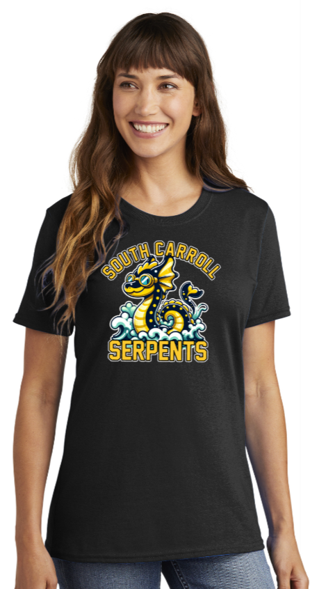 South Carroll Serpents - Ladies Short Sleeve Shirt (Grey or White)