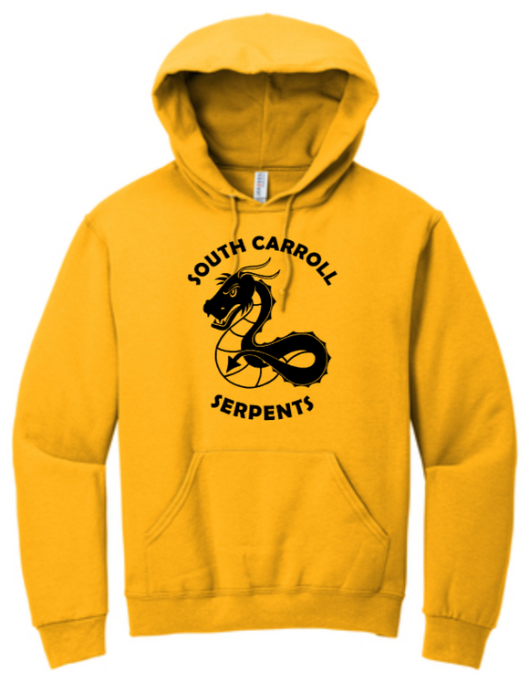 South Carroll Serpents - RETRO Hoodie Sweatshirt (Gold or White)