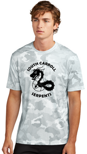 South Carroll Serpents - RETRO White Camohex - Short Sleeve T Shirt