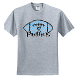 Panthers Homecoming - Panthers Love Football SS T Shirt (White or Grey)