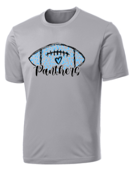 Panthers Homecoming - Panthers Love Football Performance Short Sleeve (White or Grey)