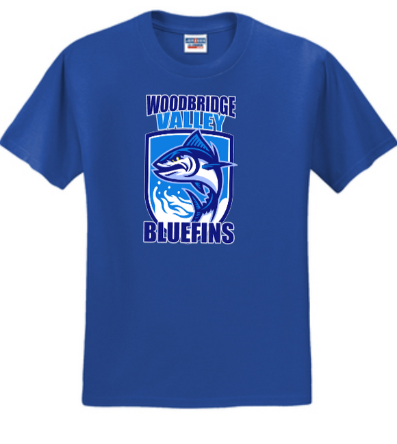 Bluefins Swim Team - Blue Short Sleeve T Shirt