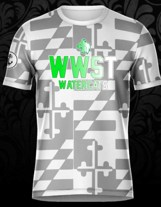 Waverly Watercats - MD Flag Ghost Short Sleeve Shirt