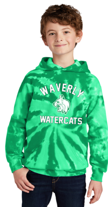 Waverly Watercats - Tie Dye Hoodie (Black)