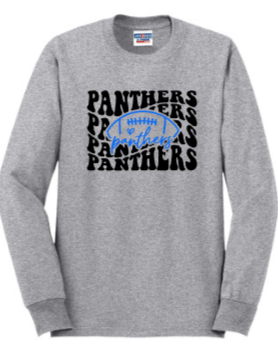 Panthers Homecoming - Panthers Letters Long Sleeve (White or Grey)