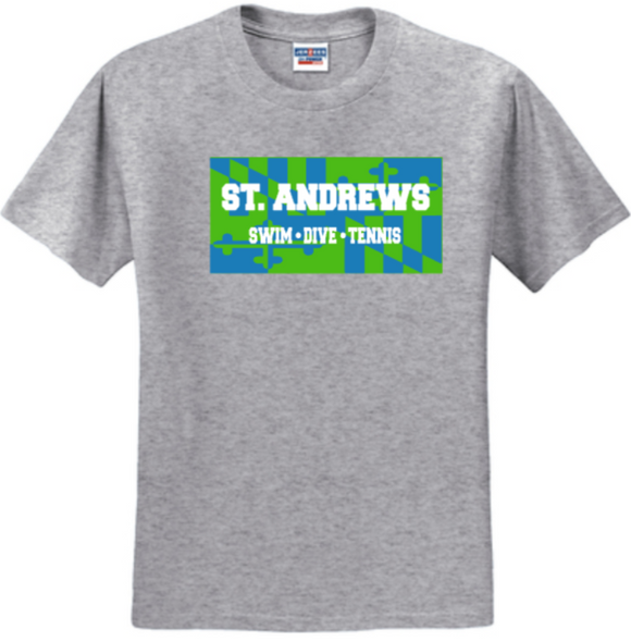 St. Andrews - Flag Grey Short Sleeve Shirt