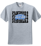 Panthers - Panthers Letters Football Short Sleeve Shirt (White or Grey)