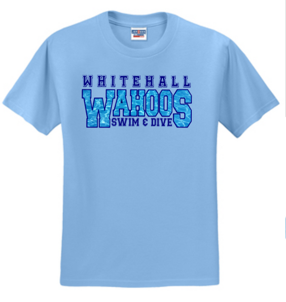Whitehall Wahoos - Light Blue - Short Sleeve T Shirt