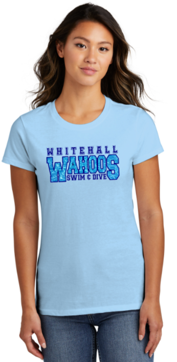 Whitehall Wahoos - Swim Mom Short Sleeve T Shirt (Light Blue or Grey)