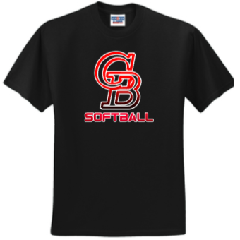 Glen Burnie Softball - Official Short Sleeve Shirt (Red, Black, White or Grey)