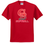 Glen Burnie Softball - Official Short Sleeve Shirt (Red, Black, White or Grey)