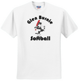 Glen Burnie Softball - Retro Short Sleeve Shirt (Red, Black, White or Grey)