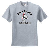 Glen Burnie Softball - Retro Short Sleeve Shirt (Red, Black, White or Grey)