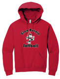 Glen Burnie Softball - Retro Hoodie Sweatshirt (Red, Black, While or Grey)