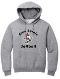 Glen Burnie Softball - Retro Hoodie Sweatshirt (Red, Black, While or Grey)