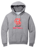 Glen Burnie Softball - Official Hoodie Sweatshirt (Red, Black, While or Grey)