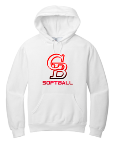 Glen Burnie Softball - Official Hoodie Sweatshirt (Red, Black, While or Grey)