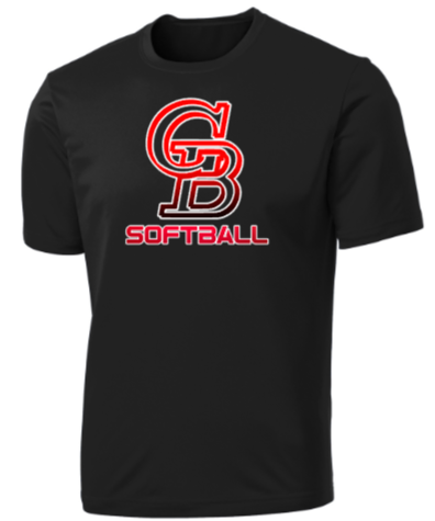 Glen Burnie Softball  - Official Short Sleeve Shirt (Red, Black, While or Grey)