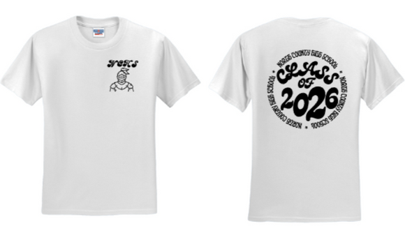 NCHS 26 - Knight - White Short Sleeve Shirt