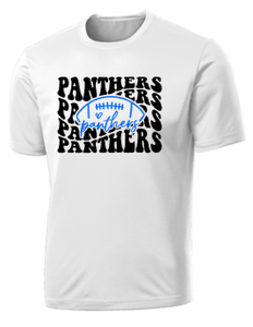 Panthers - Panthers Letters Football Performance Short Sleeve Shirt (White or Grey)