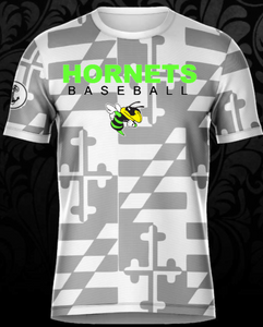 SP Baseball - White MD Flag Ghost Short Sleeve Shirt