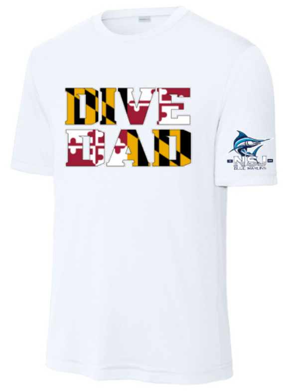 NSJ Diving - Dive Dad - Performance Short Sleeve Shirt (White or Grey)