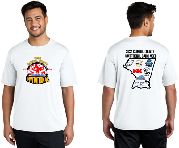 Carroll County Invitational - White Performance Short Sleeve Shirt