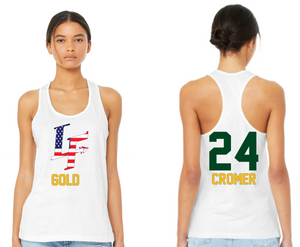 2024 LF 8U GOLD ALLSTAR - Lady Racerback Tank Top - PICK UP AT TOURNAMENT