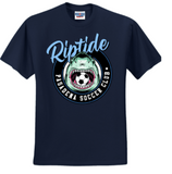 PSC Riptide - SHARK Short Sleeve T Shirt (Navy Blue / Aquatic Blue / White)