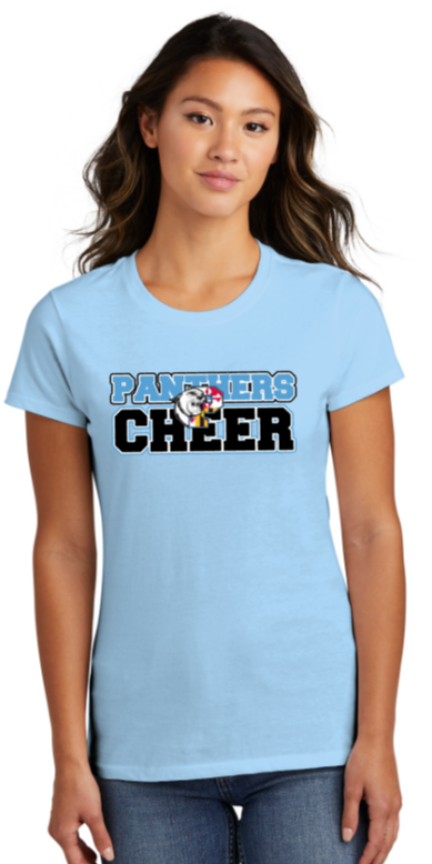 Panthers Cheer - Cheer Short Sleeve T Shirt (Black or Light Blue)