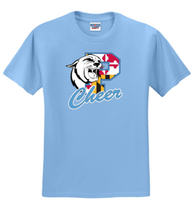 Panthers Cheer - Cheer Flag Short Sleeve T Shirt