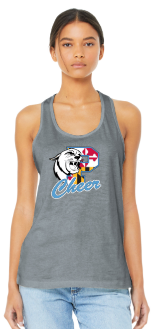 Panthers Cheer - Cheer Flag Ladies Racer Back Tank Top