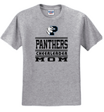 Panthers Cheer - MOM Short Sleeve T Shirt (Grey or Blue)