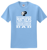 Panthers Cheer - Dad Short Sleeve T Shirt (Blue or Grey)