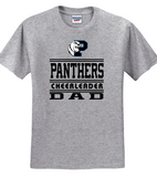 Panthers Cheer - Dad Short Sleeve T Shirt (Blue or Grey)