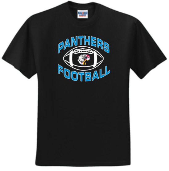 Panthers Football - Classic Football Short Sleeve Shirt (Black or Grey)