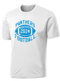 Panthers Football - Retro Performance Short Sleeve (White or Silver)