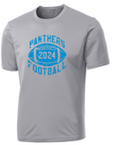 Panthers Football - Retro Performance Short Sleeve (White or Silver)