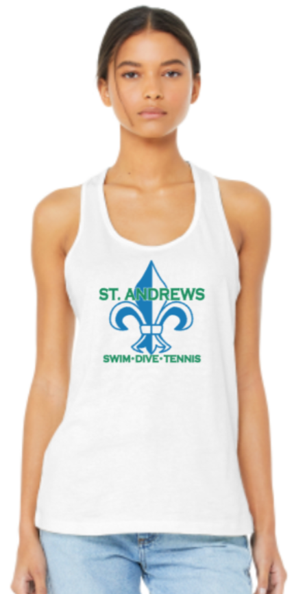 St. Andrews - Classic White Racer Back Tank Top