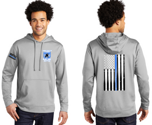 BLUE LINE BATTLE - Baseball Bat Flag - Official Performance Hoodie