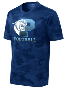 Panthers Football - Football Gradient Camo Hex Short Sleeve Shirt