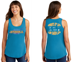 2024 PMSL DIV D Champs - Neon Blue Cotton Ladies Tank Top Shirt